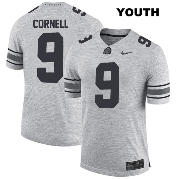 Ohio State Buckeyes Youth Jashon Cornell #9 Gray Authentic Nike College NCAA Stitched Football Jersey BC19O40DU